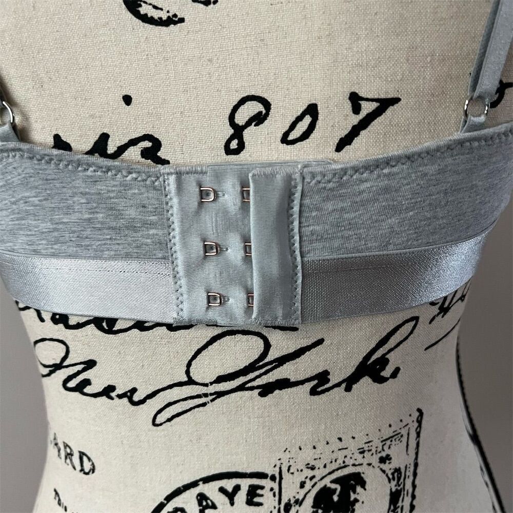 Aerie Women  Gray Bralette Standard Size M Adjustable Straps Soft Stretch Fabric - Picture 5 of 9